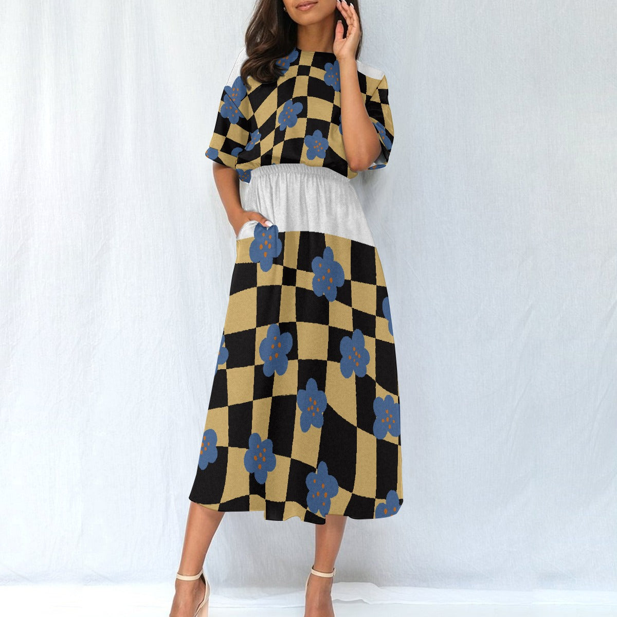 All-Over Print Women's Elastic Waist Dress