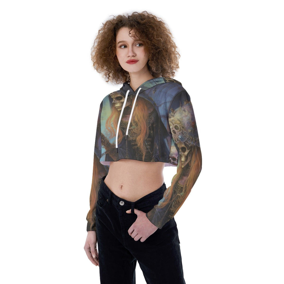 All-Over Print Women's Crop Top Hoodie