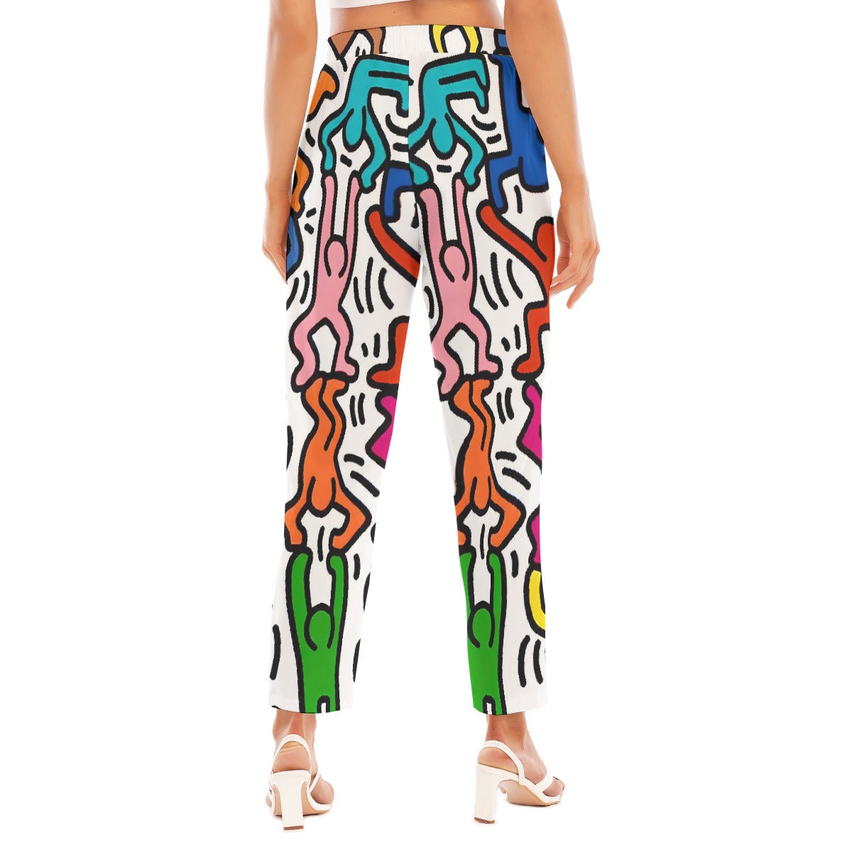 All-Over Print Women's Loose Straight-leg Pants