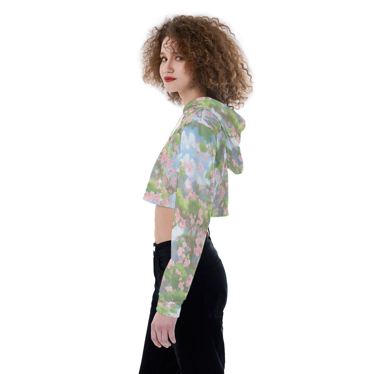 All-Over Print Women's Crop Top Hoodie