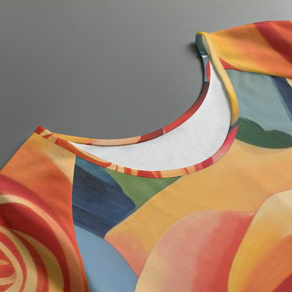 All-Over Print Women's Round Neck T-shirt With Raglan Sleeve