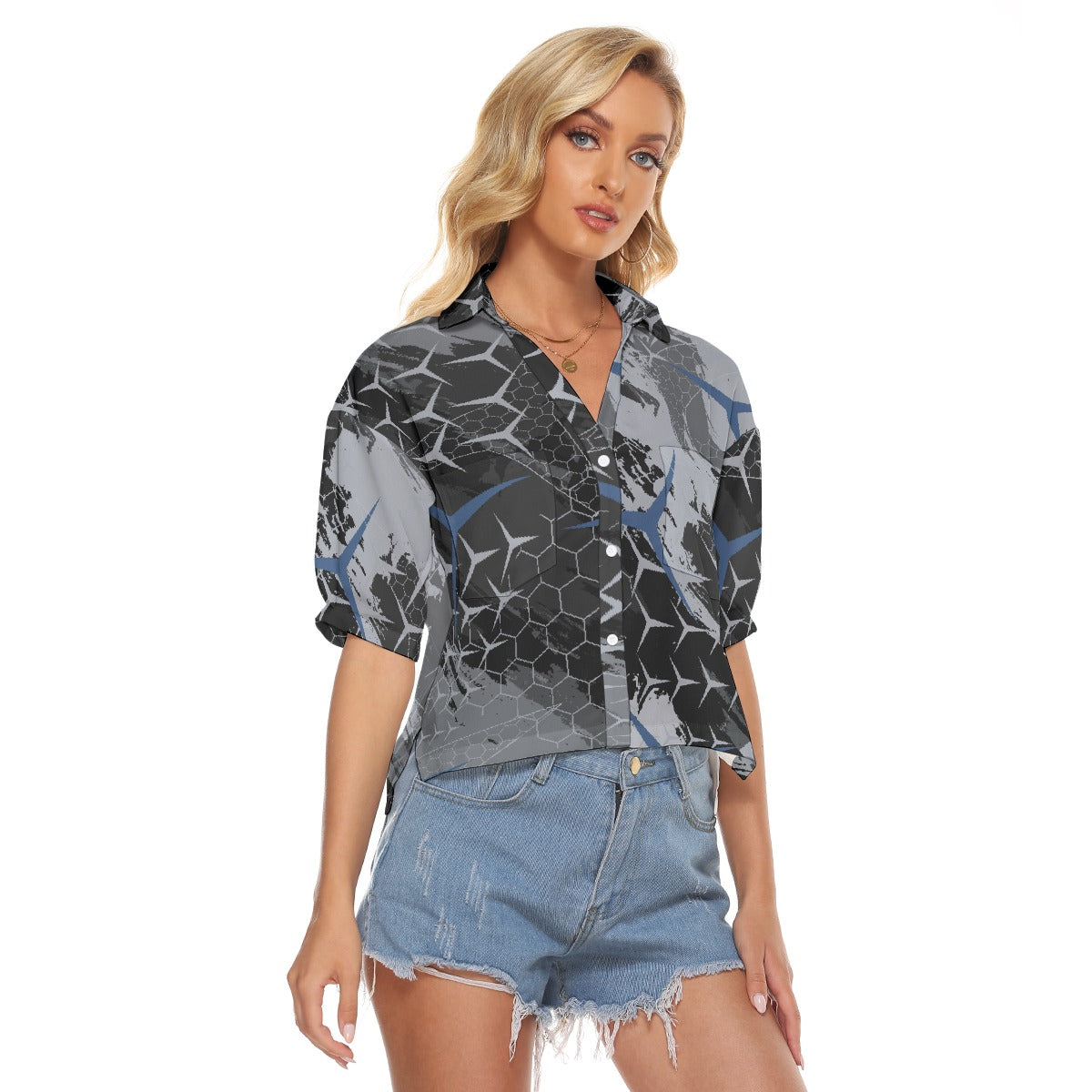 All-Over Print Women's V-neck Shirts