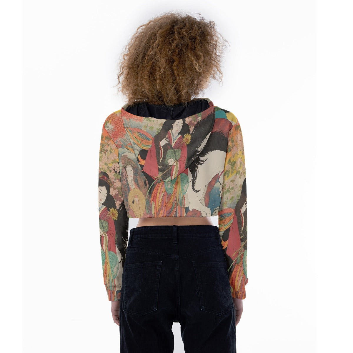 All-Over Print Women's Crop Top Hoodie