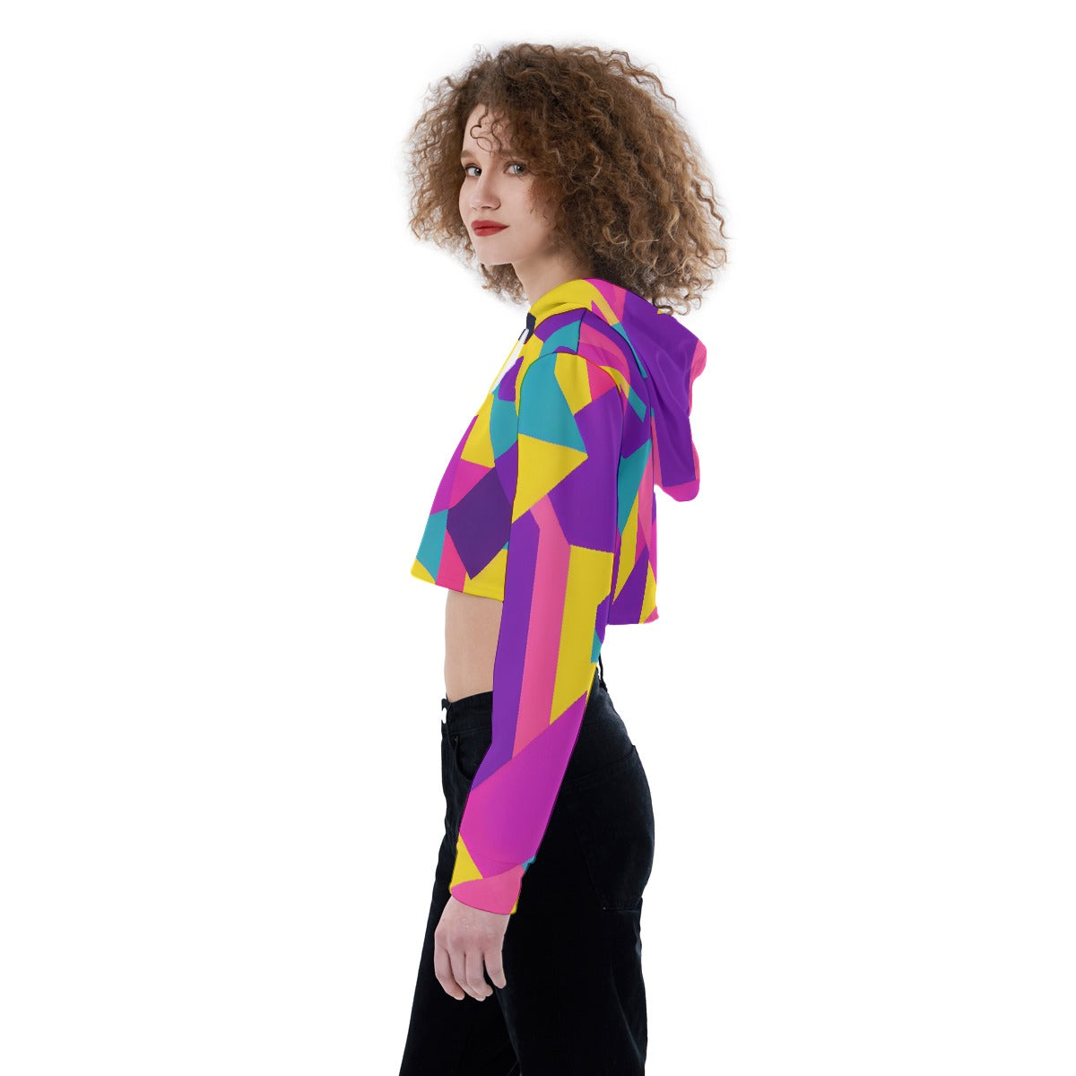 All-Over Print Women's Crop Top Hoodie