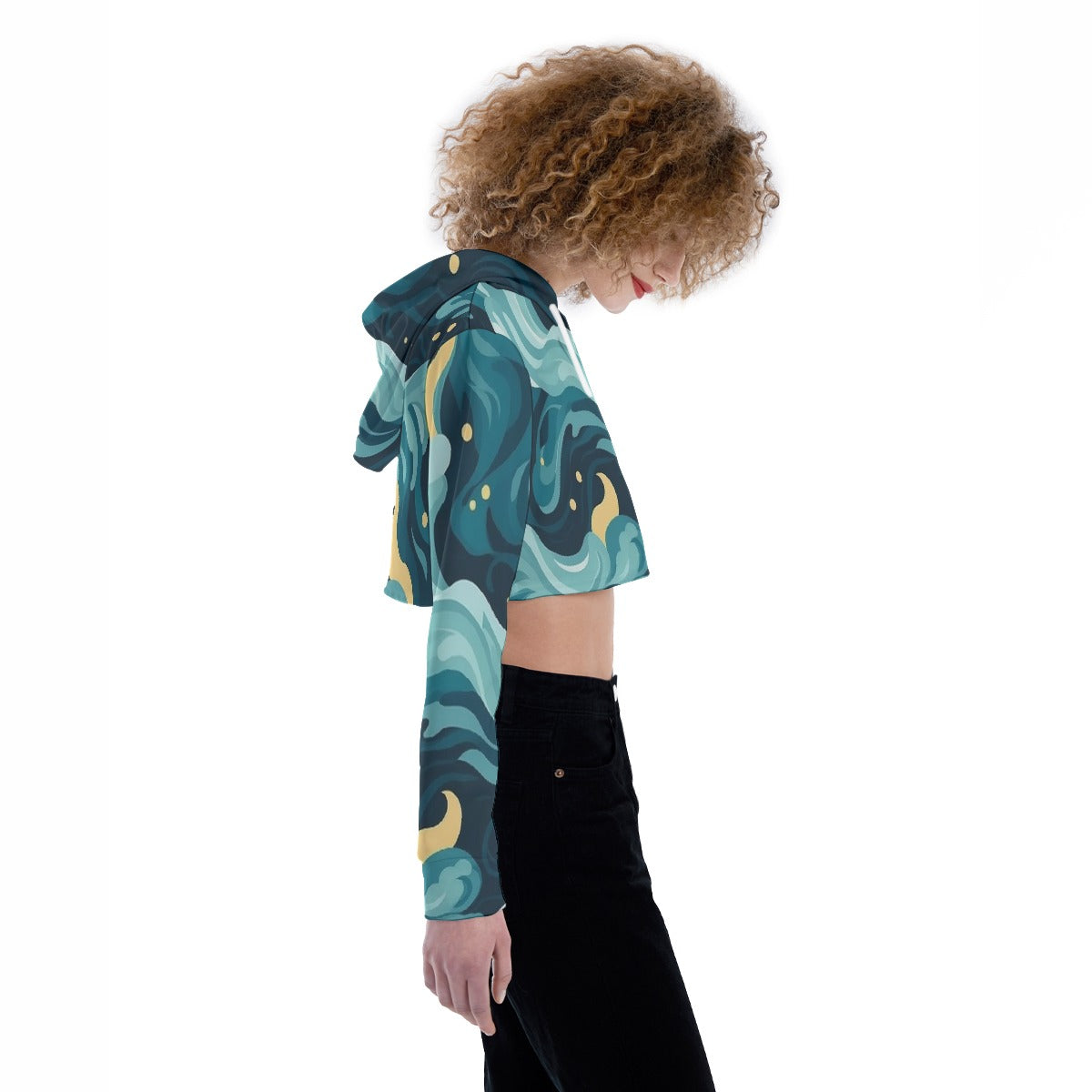 All-Over Print Women's Crop Top Hoodie