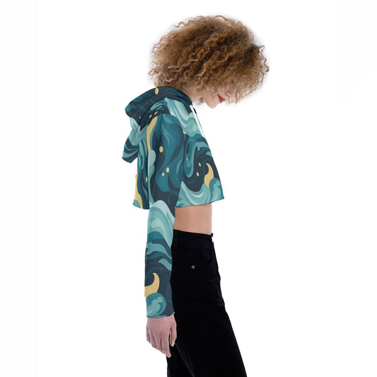 All-Over Print Women's Crop Top Hoodie