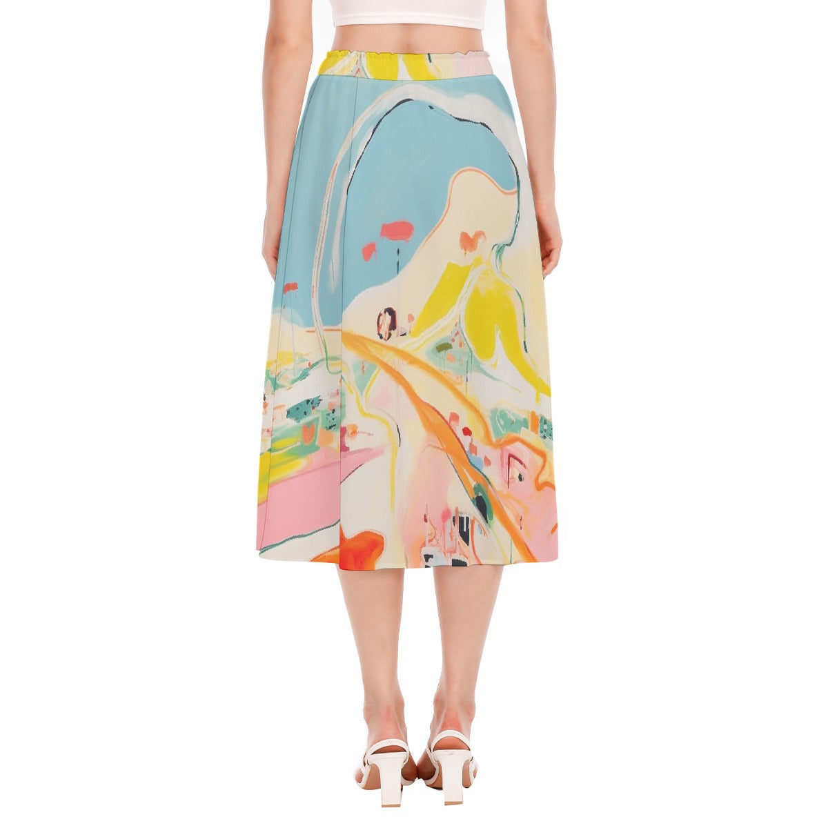 All-Over Print Women's Long Section Chiffon Skirt