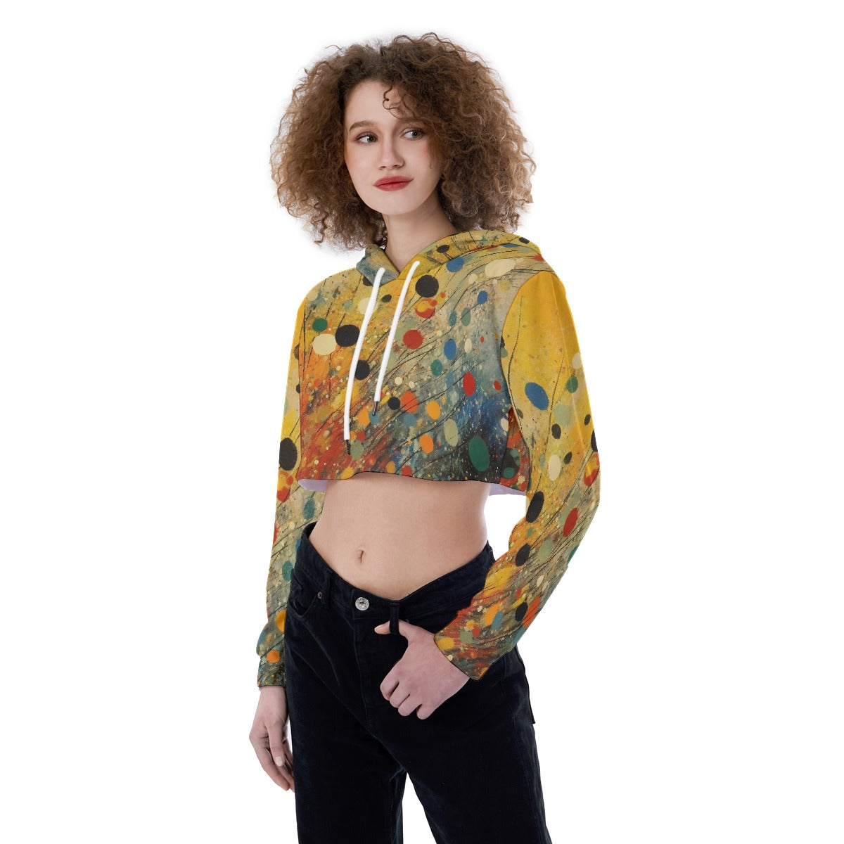 All-Over Print Women's Crop Top Hoodie