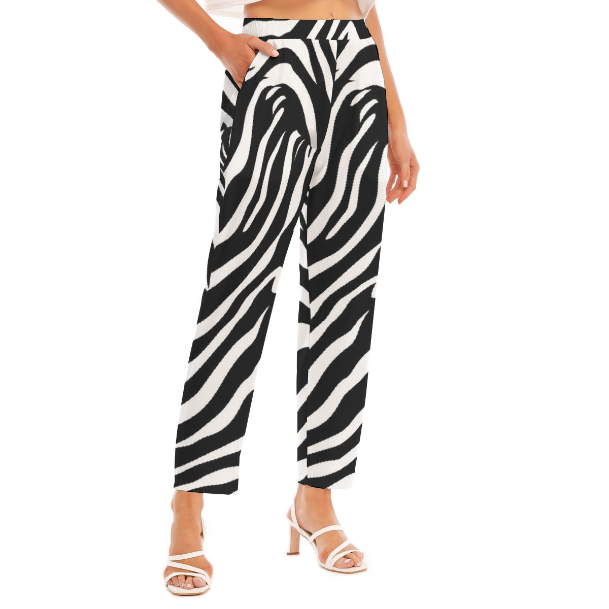 All-Over Print Women's Loose Straight-leg Pants