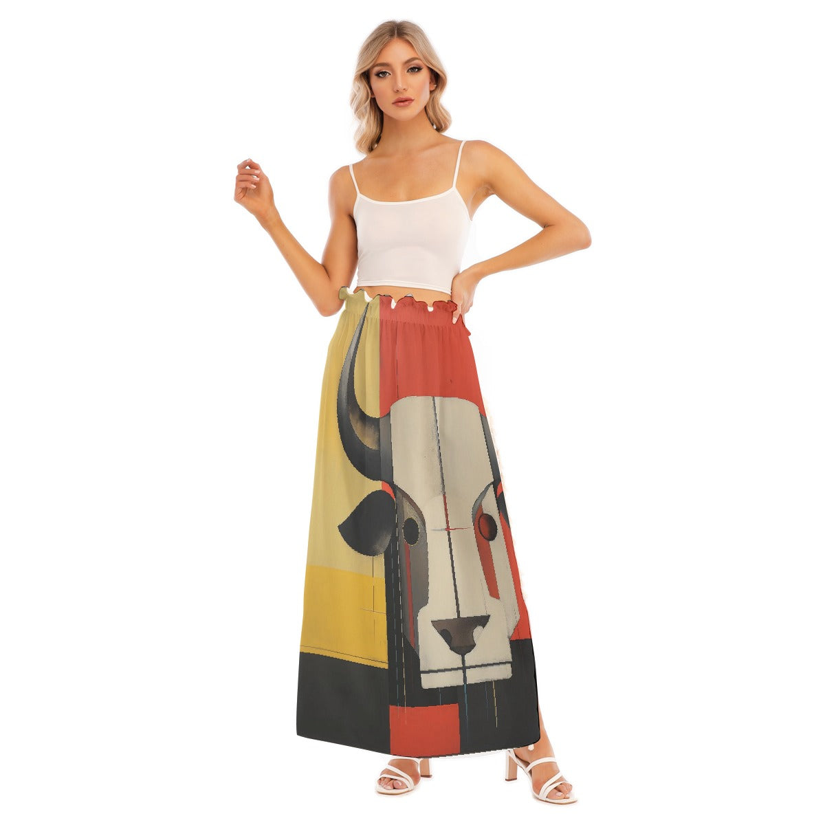All-Over Print Women's Side Split Skirt