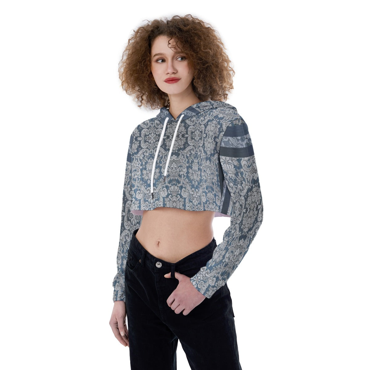 All-Over Print Women's Crop Top Hoodie