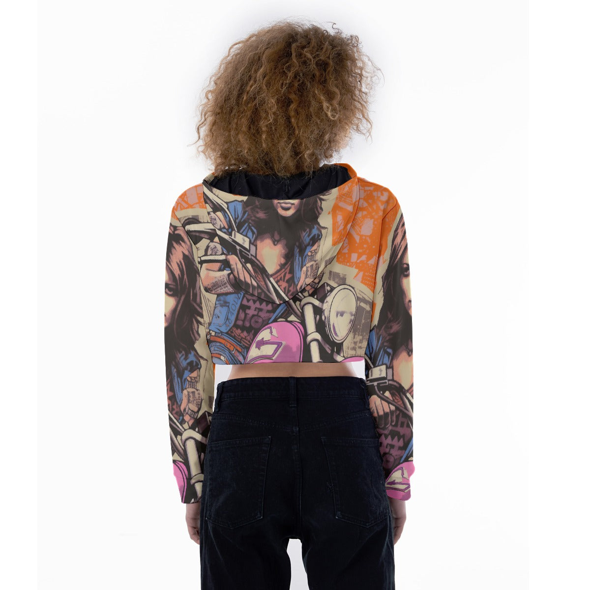 All-Over Print Women's Crop Top Hoodie