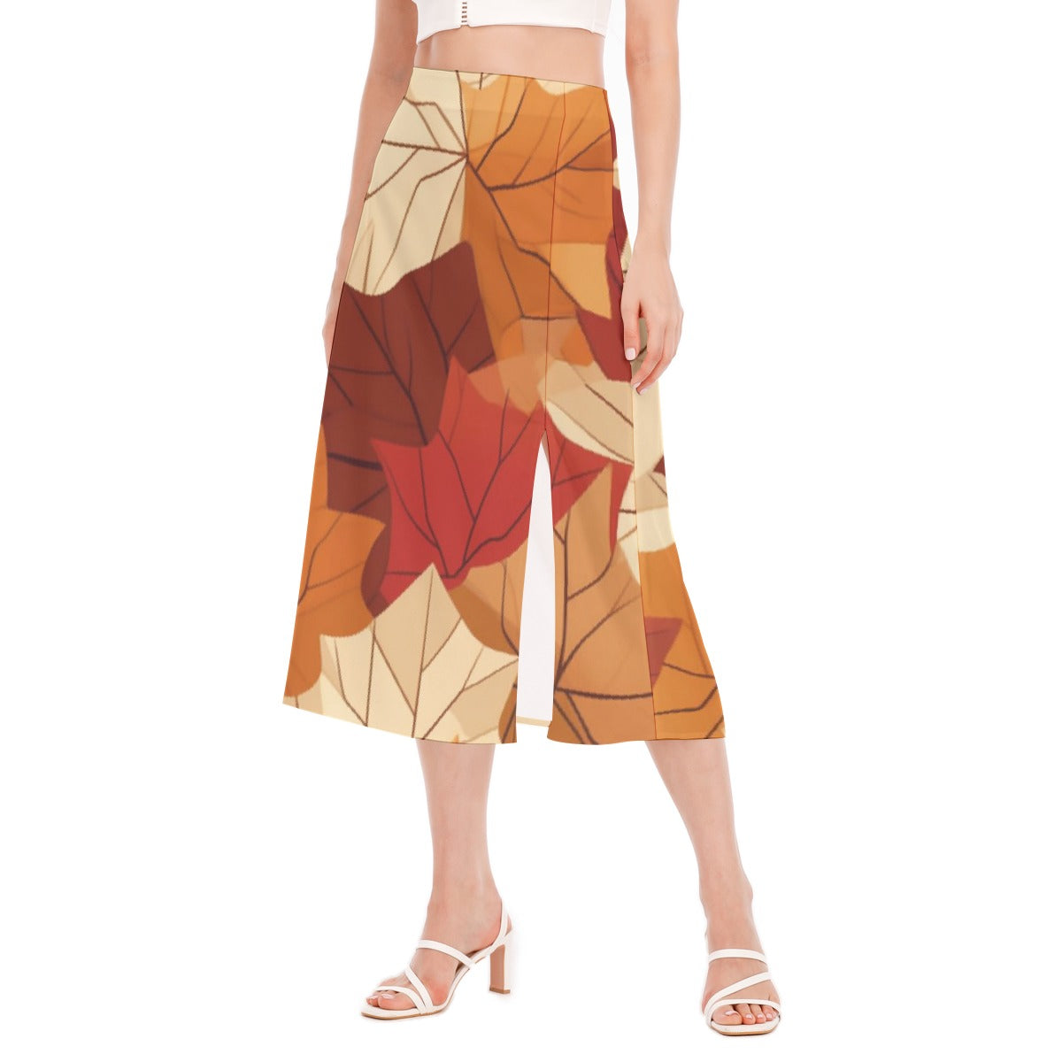 All-Over Print Women's High Slit Long Skirt