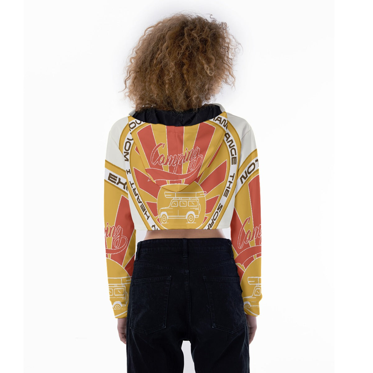 All-Over Print Women's Crop Top Hoodie