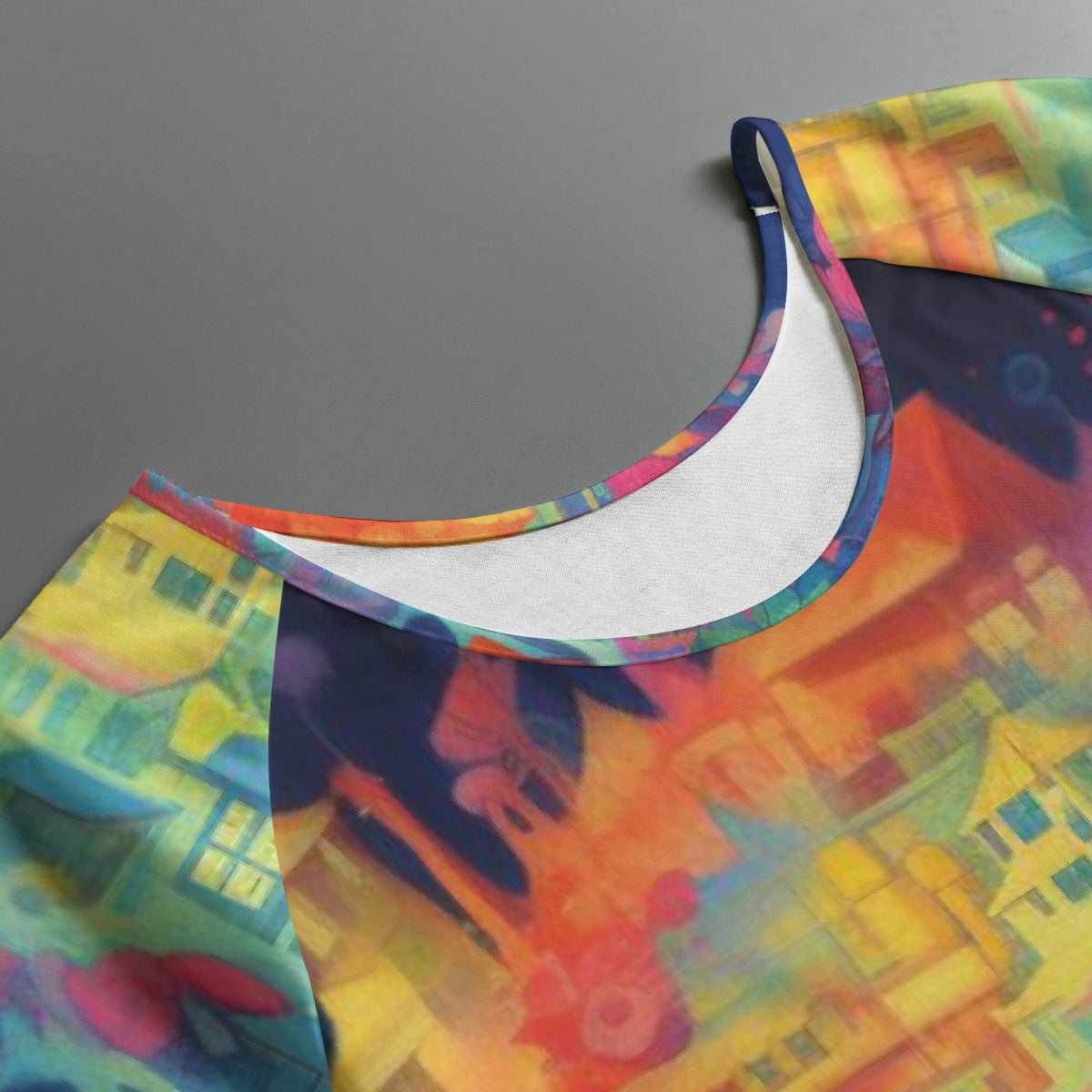 All-Over Print Women's Round Neck T-shirt With Raglan Sleeve