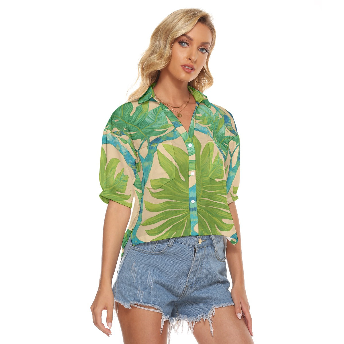 All-Over Print Women's V-neck Shirts