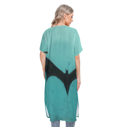 All-Over Print Women's Short Sleeve Cardigan