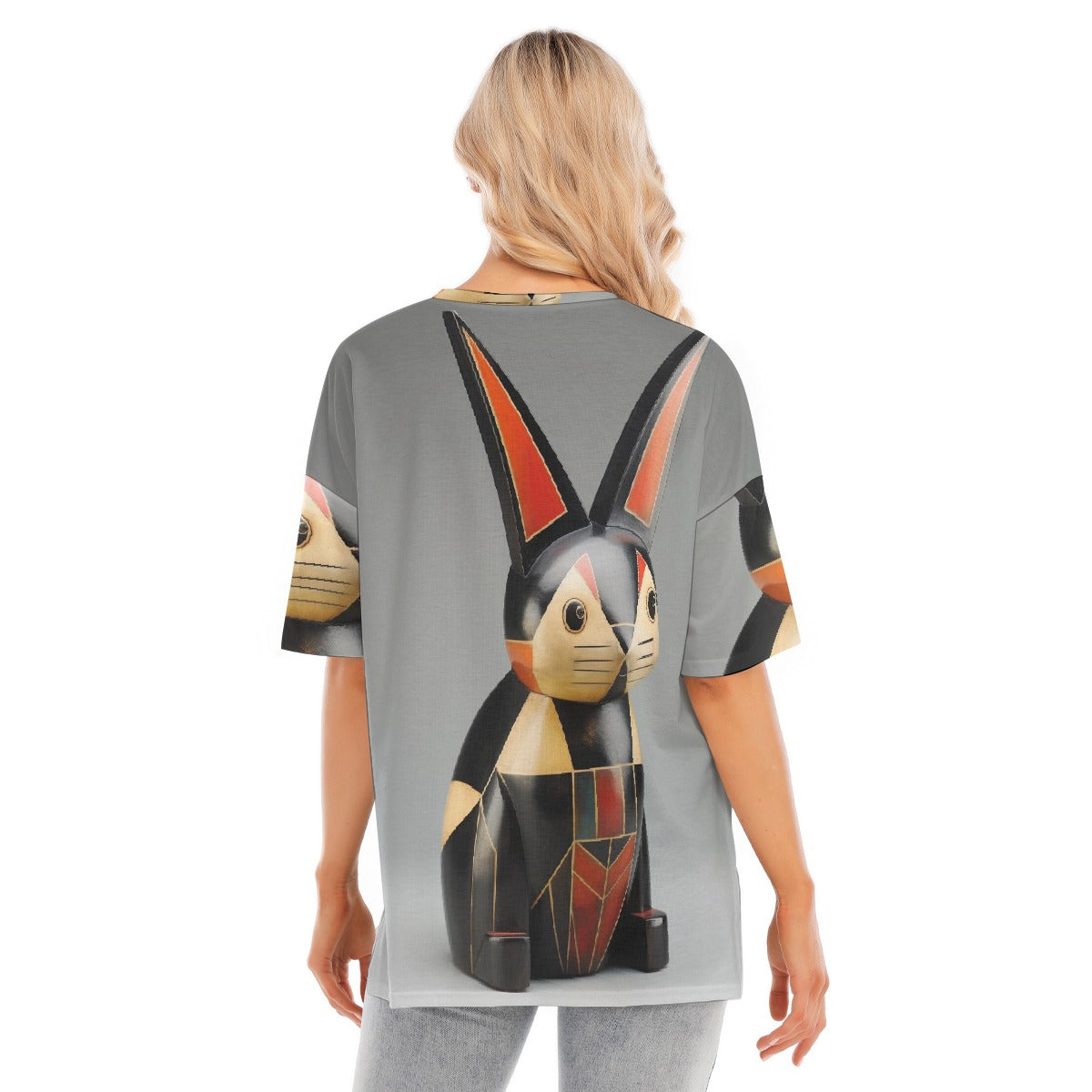 All-Over Print Women's Short Sleeves T-shirt With Hem Split