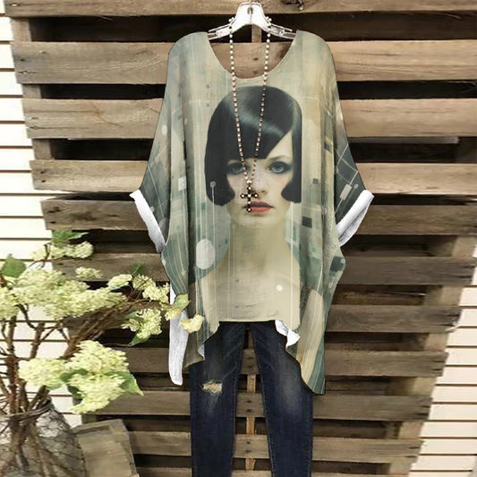 All-Over Print Women's Bat Sleeve Shirt