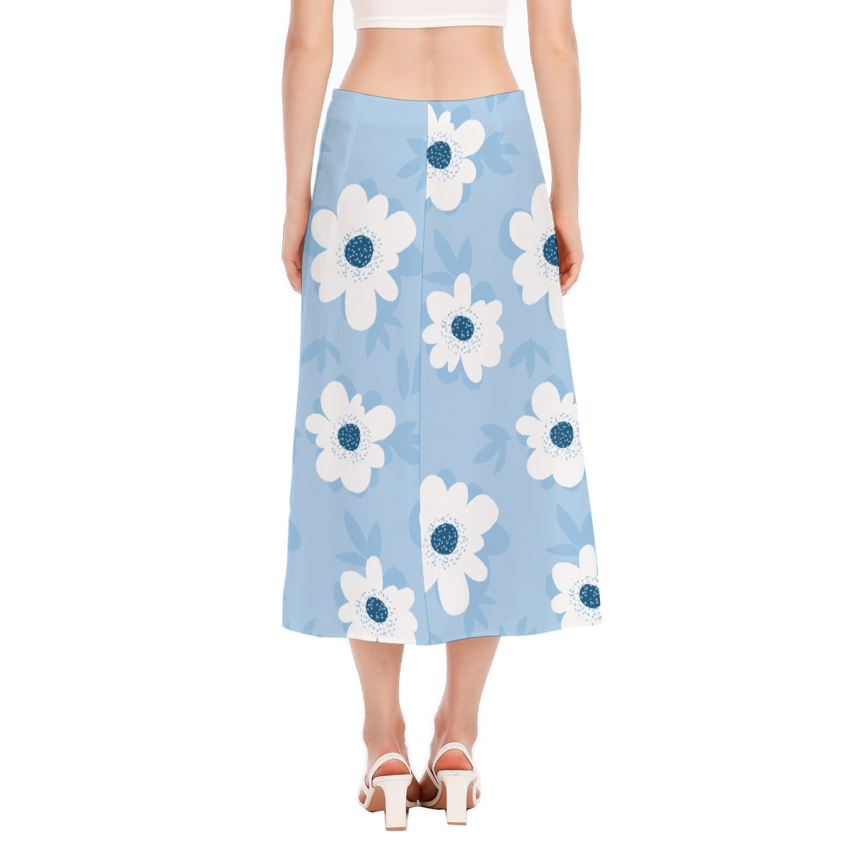All-Over Print Women's High Slit Long Skirt