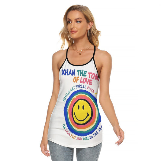 All-Over Print Women's Criss-Cross Open Back Tank Top