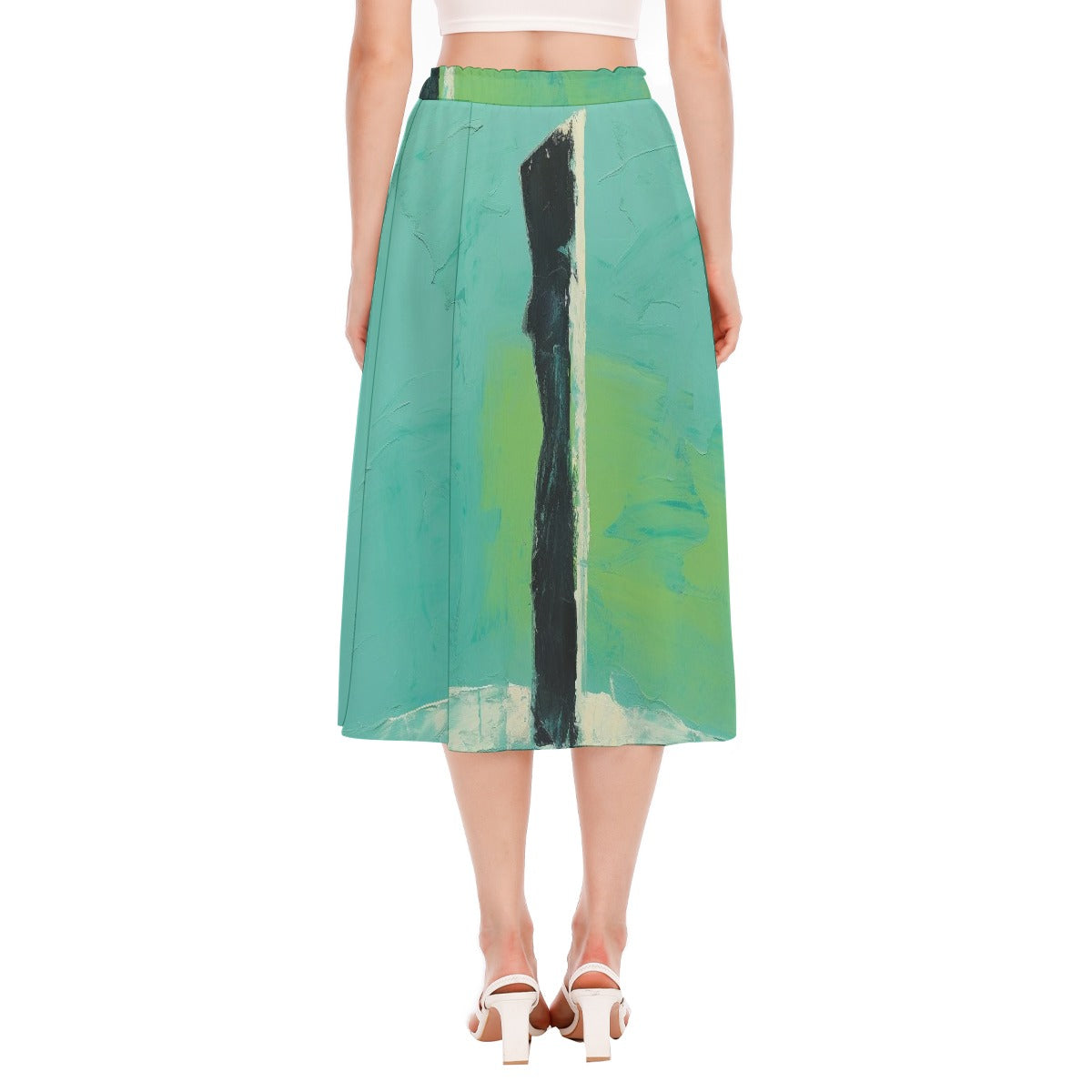 All-Over Print Women's Long Section Chiffon Skirt
