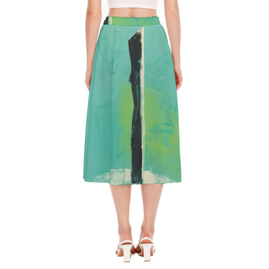 All-Over Print Women's Long Section Chiffon Skirt