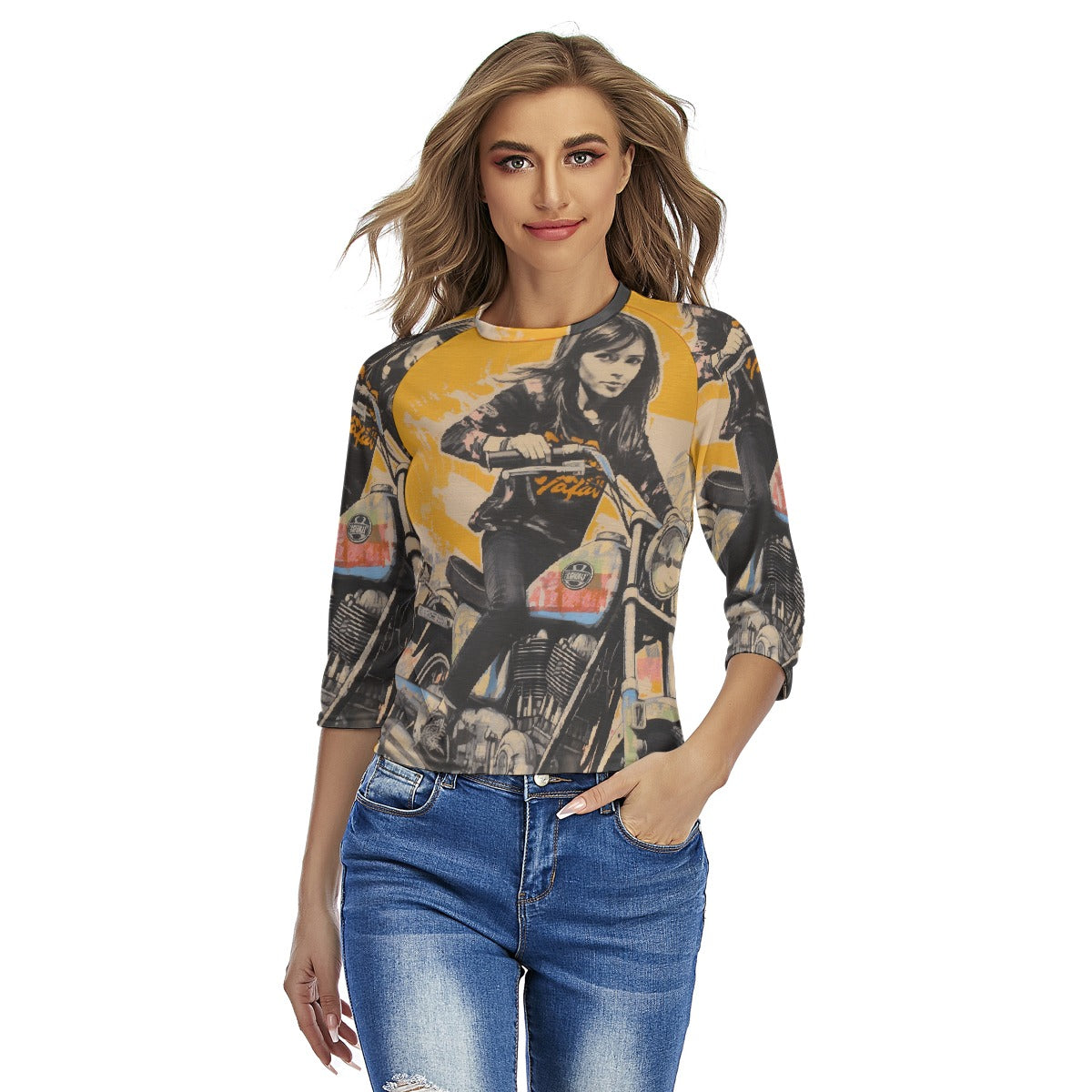 All-Over Print Women's Raglan Sleeves T-shirts