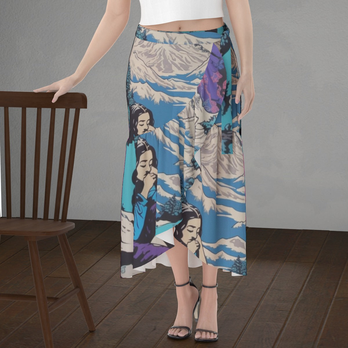All-Over Print Women's Wrap Skirt