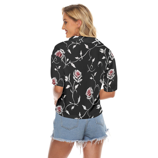 All-Over Print Women's V-neck Shirts
