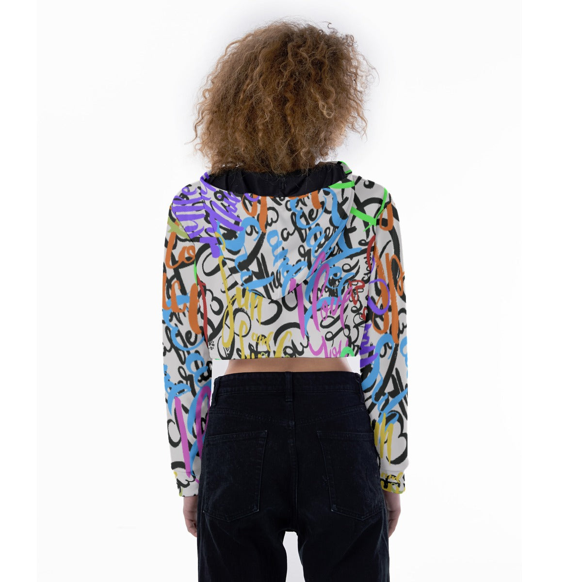 All-Over Print Women's Crop Top Hoodie