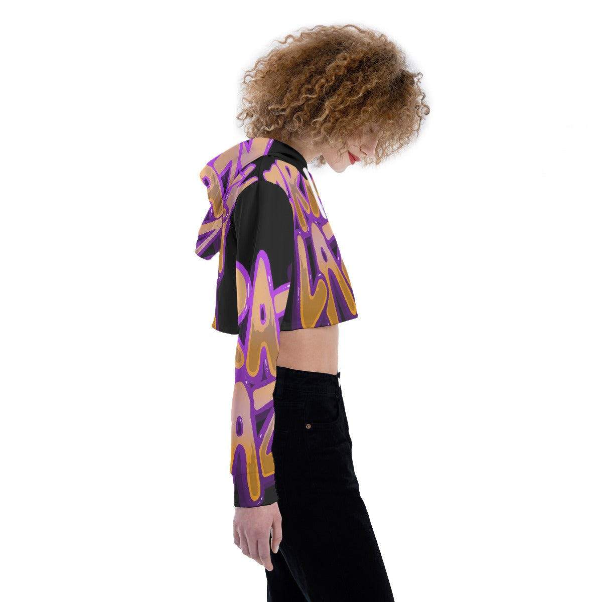 All-Over Print Women's Crop Top Hoodie