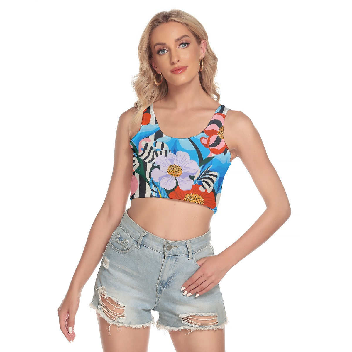 All-Over Print Women's Sport Crop Tank Top