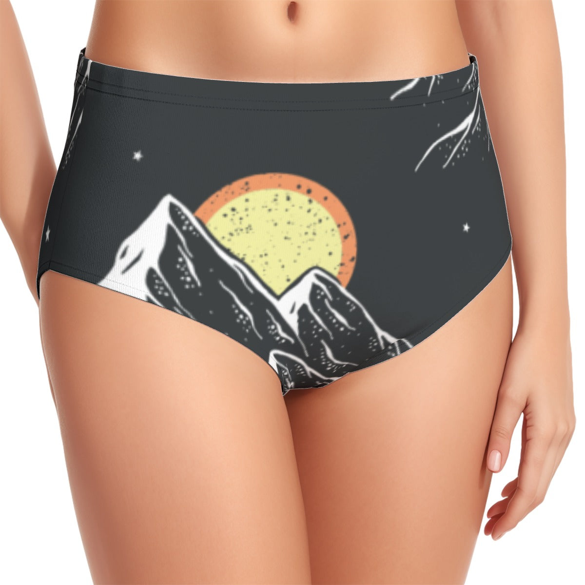 All-Over Print Women's Swimsuit Set With Halter