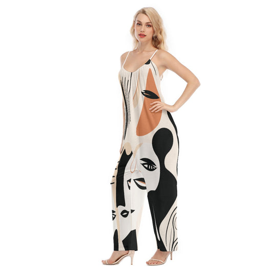 All-Over Print Women's Loose Cami Jumpsuit