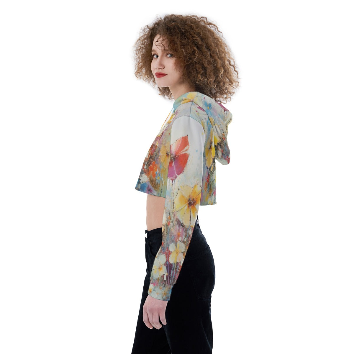 All-Over Print Women's Crop Top Hoodie