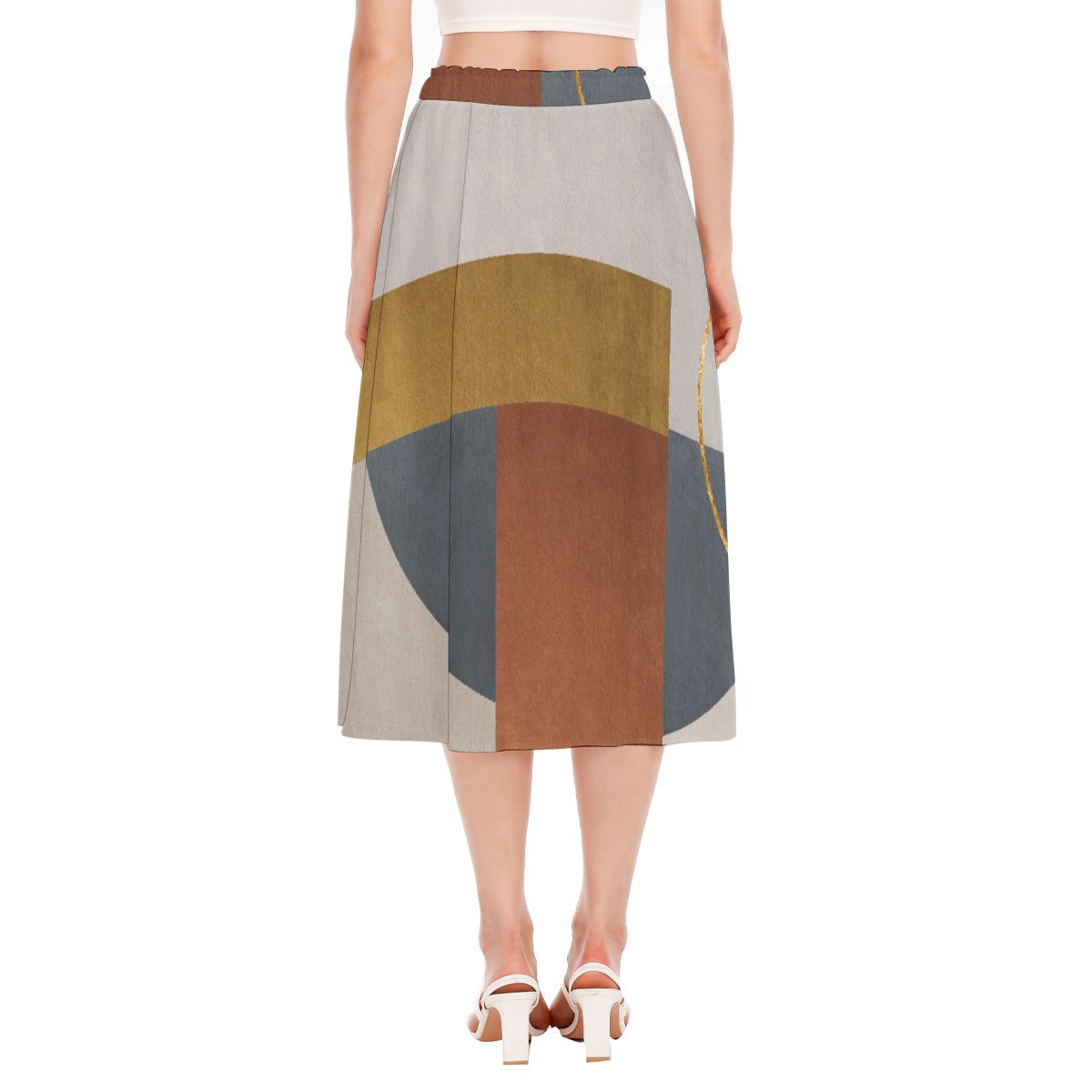 All-Over Print Women's Long Section Chiffon Skirt