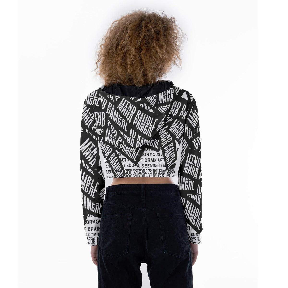 All-Over Print Women's Crop Top Hoodie