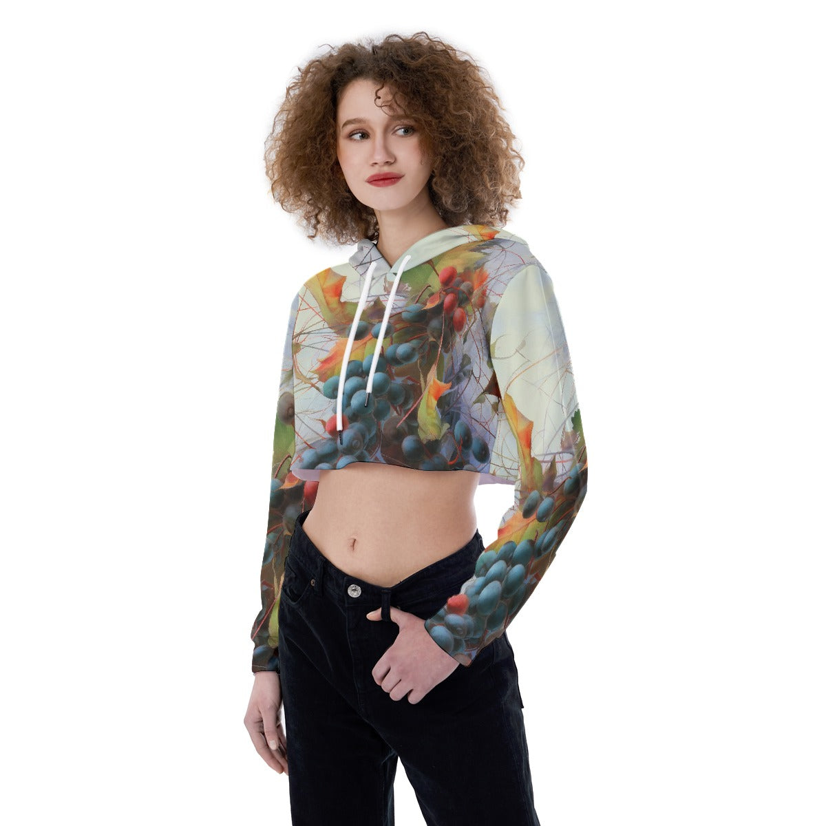 All-Over Print Women's Crop Top Hoodie