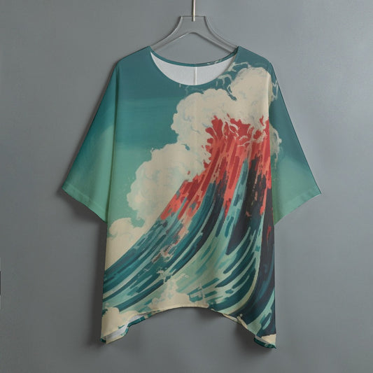 All-Over Print Women's Bat Sleeve Shirt