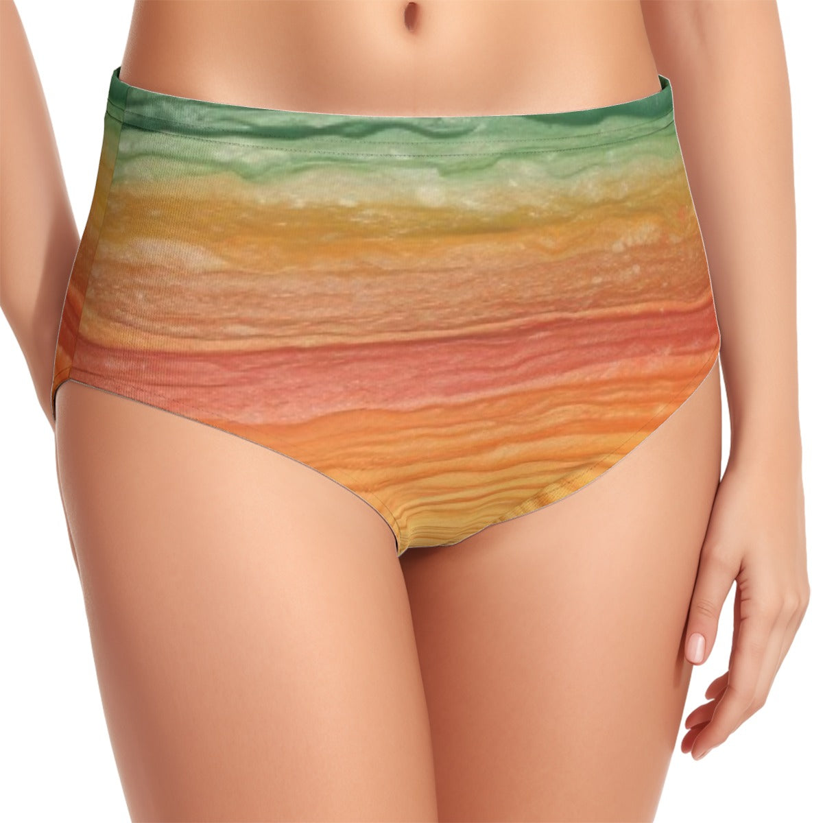 All-Over Print Women's Swimsuit Set With Halter