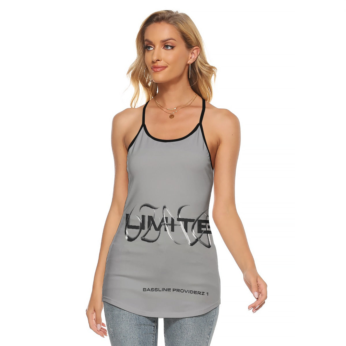 All-Over Print Women's Criss-Cross Open Back Tank Top