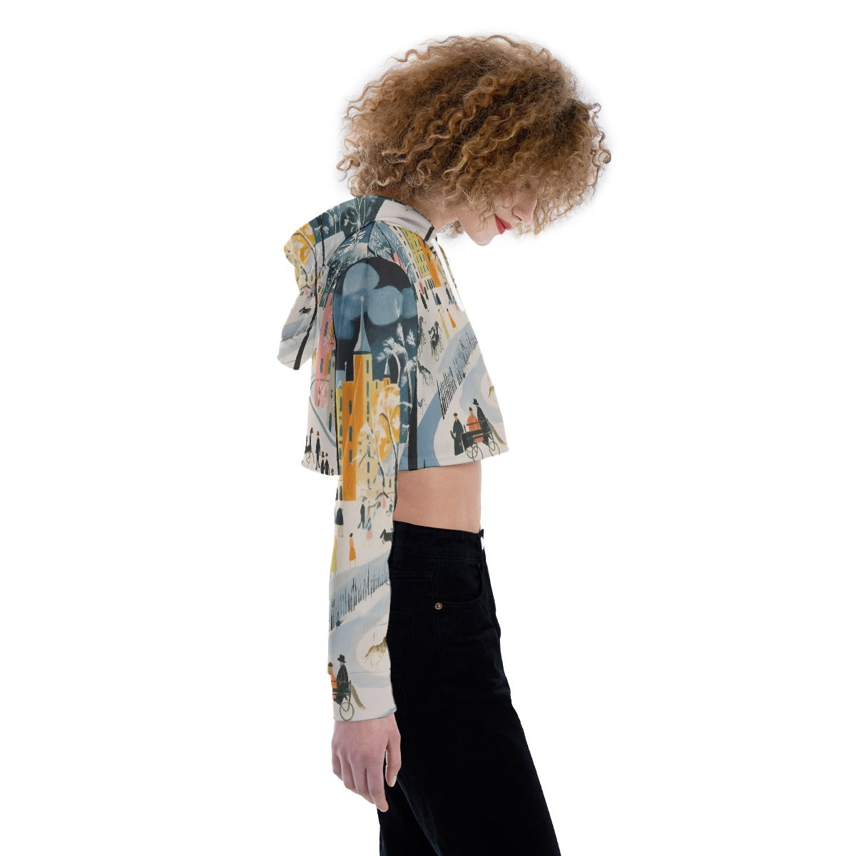 All-Over Print Women's Crop Top Hoodie