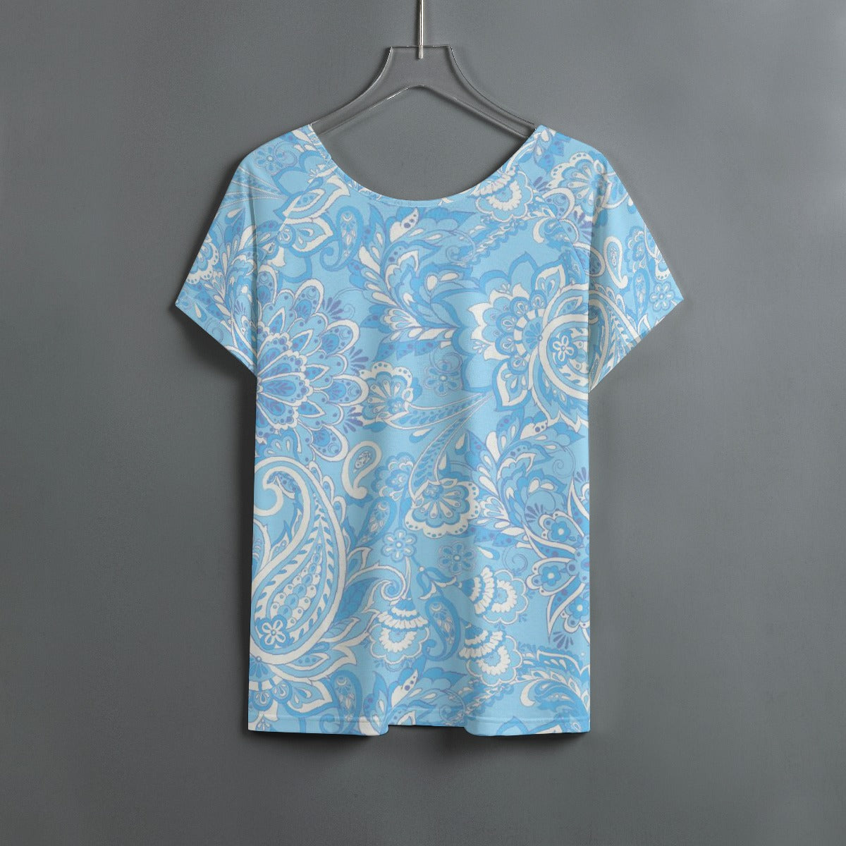 All-Over Print Women's Round Neck T-shirt With Raglan Sleeve