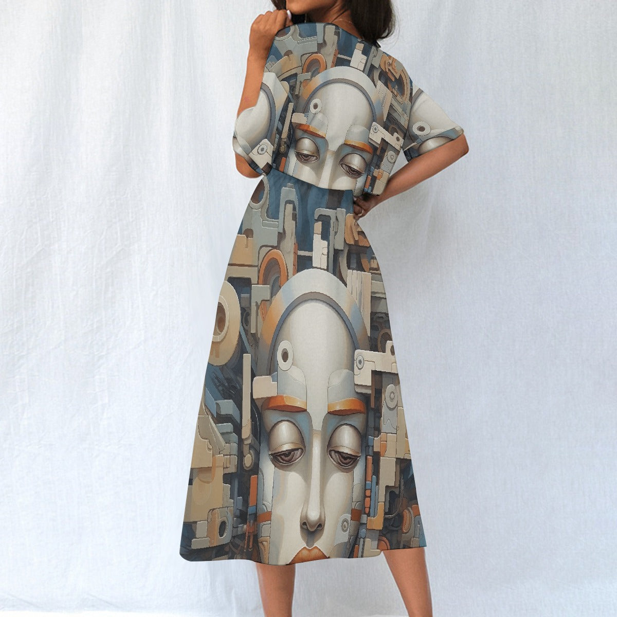 All-Over Print Women's Elastic Waist Dress