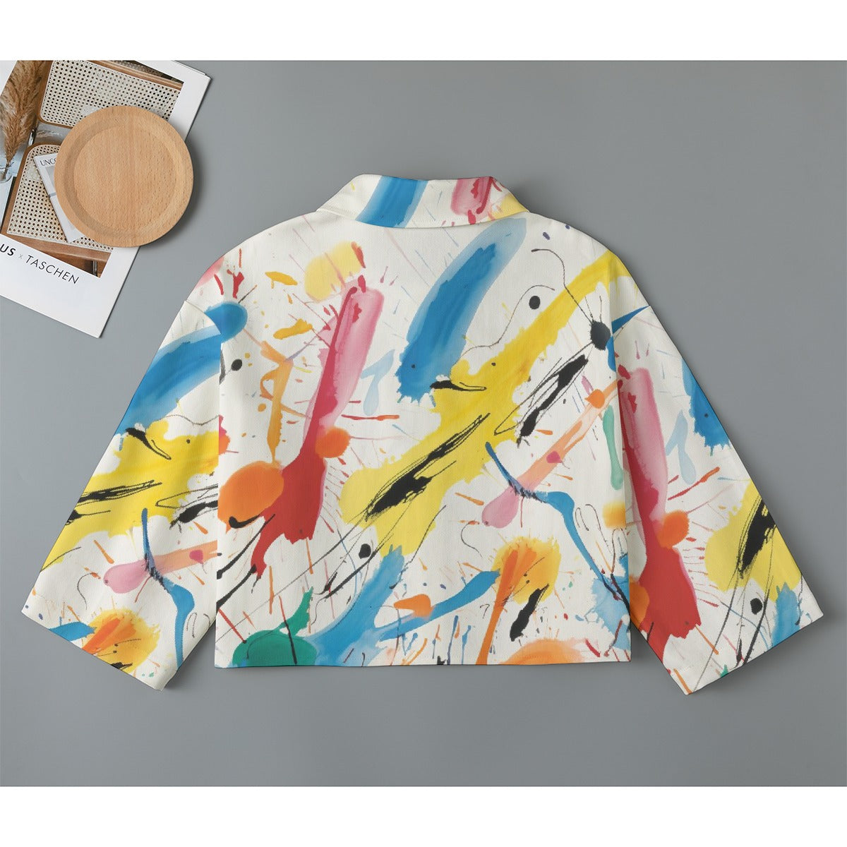 All-Over Print Women's Cropped Jacket | 245GSM Cotton