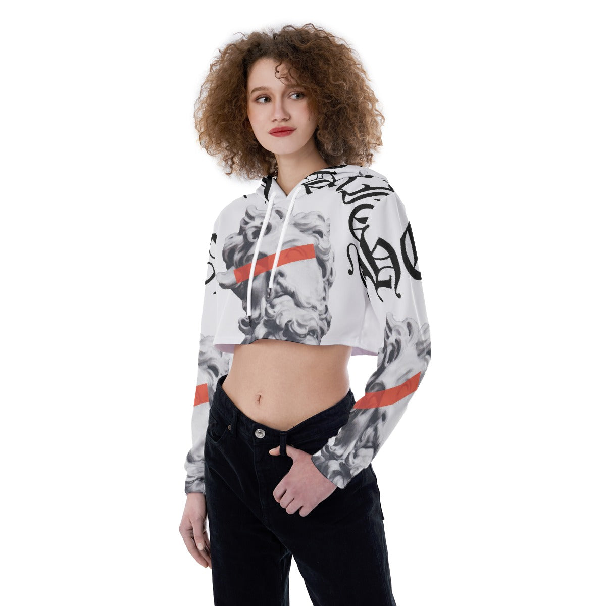 All-Over Print Women's Crop Top Hoodie