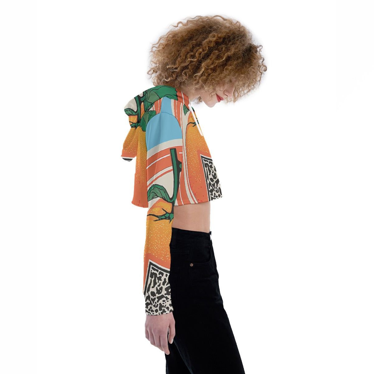 All-Over Print Women's Crop Top Hoodie
