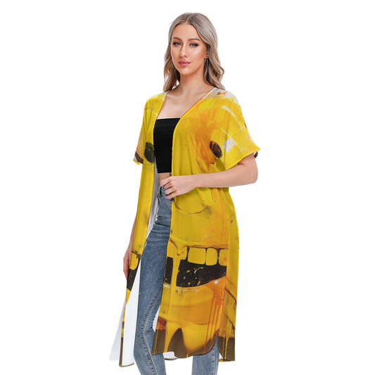 All-Over Print Women's Short Sleeve Cardigan