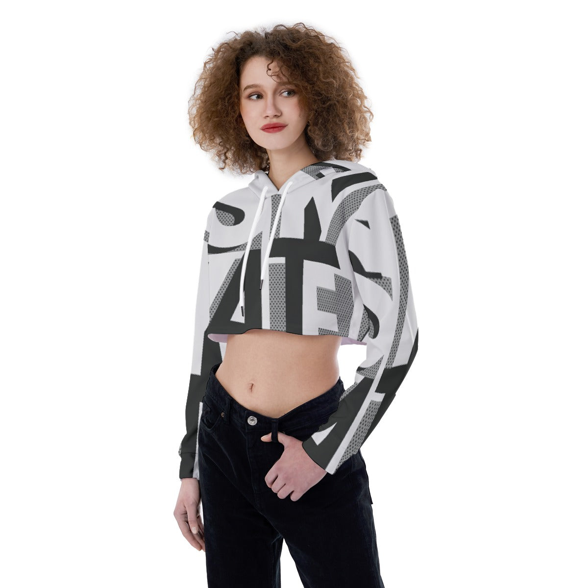 All-Over Print Women's Crop Top Hoodie